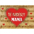 Magnet note muzicale, Te iubesc Mama!